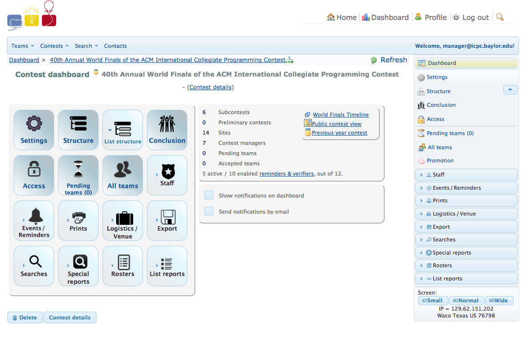 The ICPC International Collegiate Programming Contest