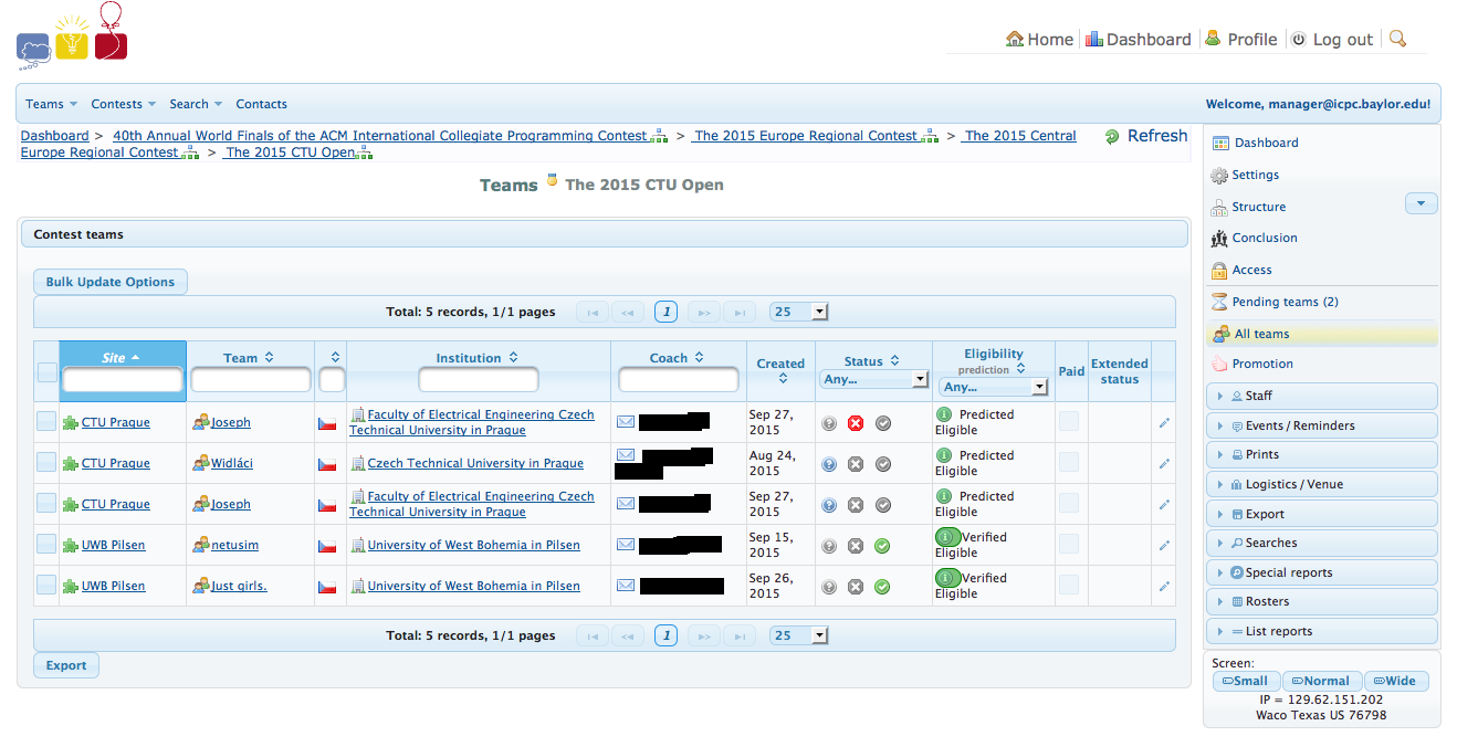The ICPC International Collegiate Programming Contest