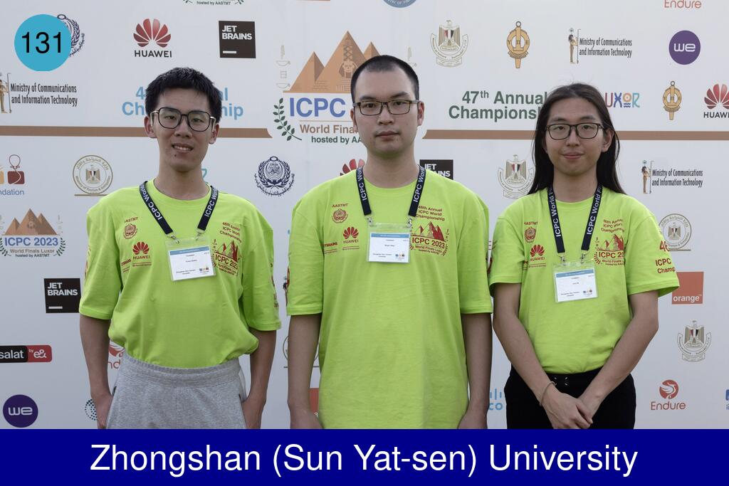 Picture of team Zhongshan (Sun Yat-sen) University
