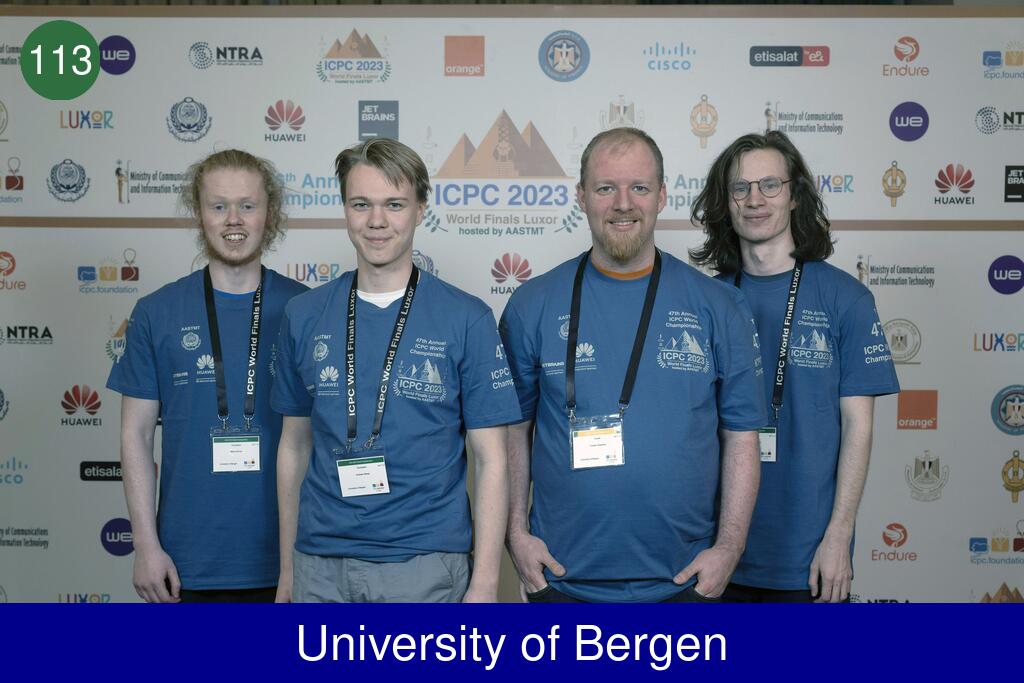 Picture of team University of Bergen